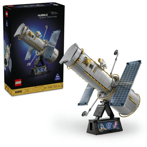 LEGO ICONS 11382 Hubble Space Telescope, zestaw klocków 18+