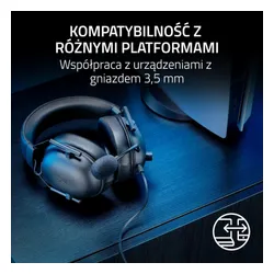 Słuchawki przewodowe z mikrofonem Razer BlackShark V2 X PlayStation Nauszne Czarny