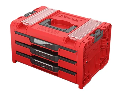 Skrzynka narzędziowa QBRICK System Pro Drawer 3 Toolbox 2.0 Profi Expert Red Ultra HD Custom