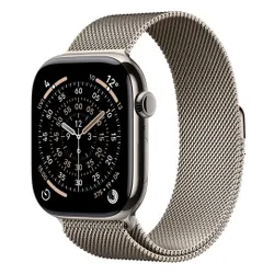 Apple Watch 11 GPS + Cellular 42mm koperta z tytanu (naturalny) + pasek sportowy rozmiar S/M (górska szarość)