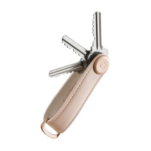 Skórzane etui organizer na klucze Orbitkey Leather - blush / blush