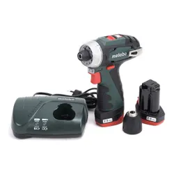 Metabo PowerMaxx BS Basic (600080500) 12 V Akülü Matkap, 2 adet 2ah Pil, şarj cihazı, kılıf