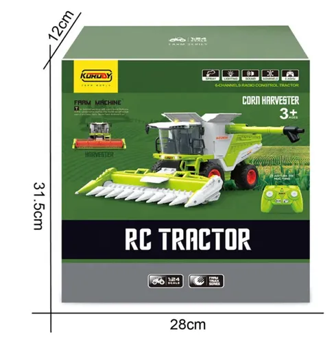 Zdalnie sterowany kombajn COIL RC zabawka na pilota światło dźwięk dym skala 1:24
