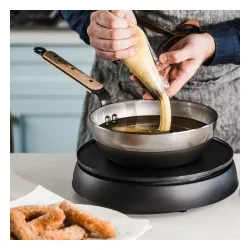 DE BUYER Mineral B Bois 24 cm - patelnia / wok ze stali węglowej