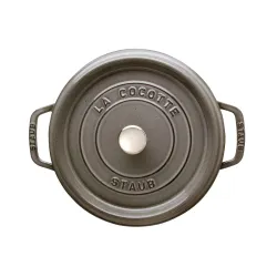 STAUB La Cocotte 3,8 l grafitowy - garnek żeliwny z pokrywką
