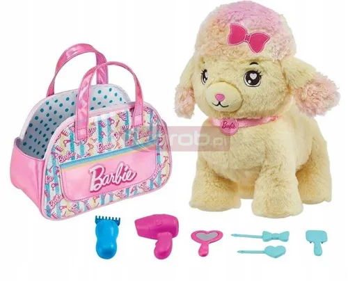 LALKA BARBIE ZWIERZĄTKO DO STYLIZACJI interaktywny piesek w torebce + akc HPJ43