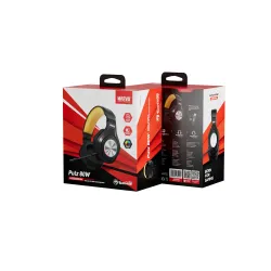 Słuchawki bezprzewodowe z mikrofonem Marvo Pulz 80W HG9084W Nauszne Czarno-żółty