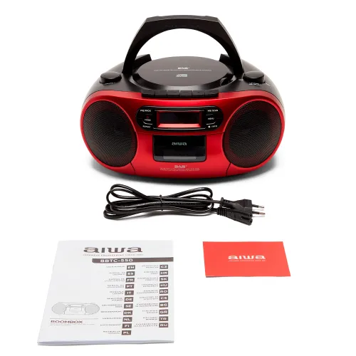 Radiomagnetofon Aiwa Boombox BBTC-660DAB/RD Bluetooth DAB+ Czerwony