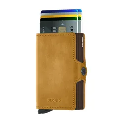 RFID Secrid Twinwallet Vintage için Çift Kart Cüzdanı-Hardal Sarısı