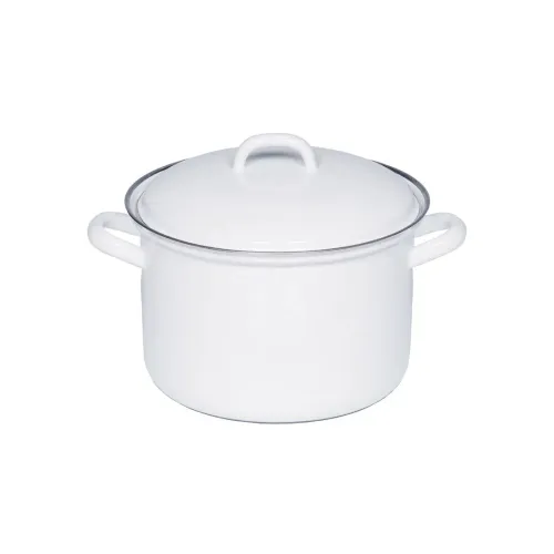 RIESS Classic Weiss 2,5 l - garnek emaliowany z pokrywką