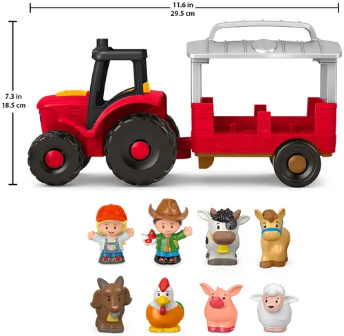 Traktor FISHER PRICE Little People farma Opieka nad zwierzątkami Zestaw prezentowy JLM99