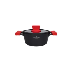 ZWIEGER Obsidian 2 l czarny - garnek aluminiowy z pokrywką