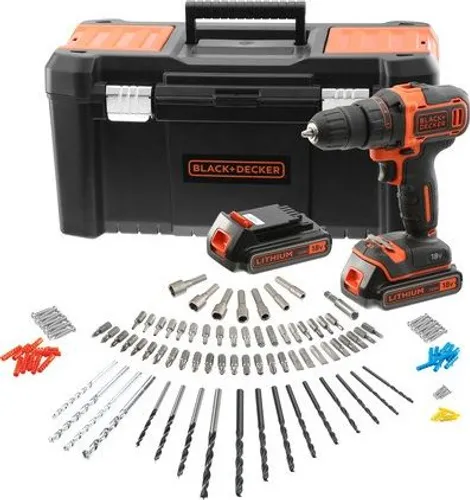 Black &amp; Decker Matkap Tornavidası BCK186D2KA 18V 2 x 2AH Akümülatör