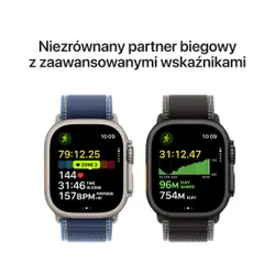 Apple Watch Ultra 3 GPS + Cellular 49mm koperta tytanowa (naturalny) + pasek Trail rozmiar M/L (niebieski/jaskrawoniebieski)