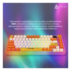 Klawiatura mechaniczna Ajazz AK820 MAX Plus Avocado Switch Pomarańczowy