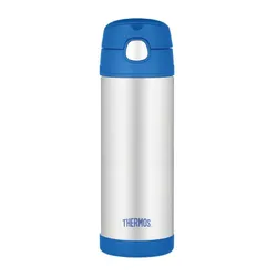 FUNtainer termos dziecięcy ze słomką 470 ml Thermos - niebieski