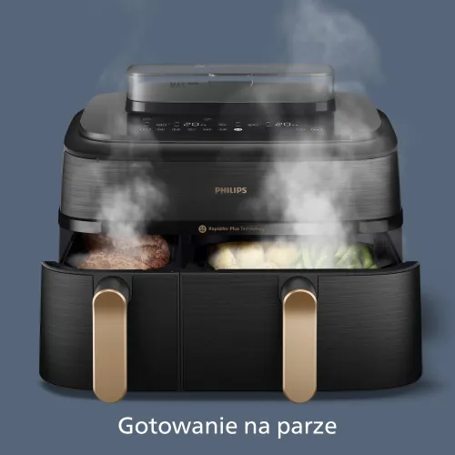 Air fryer Philips Ovi Dual Basket NA552/00 2750W 9l Aplikcja mobilna Gotowanie na parze