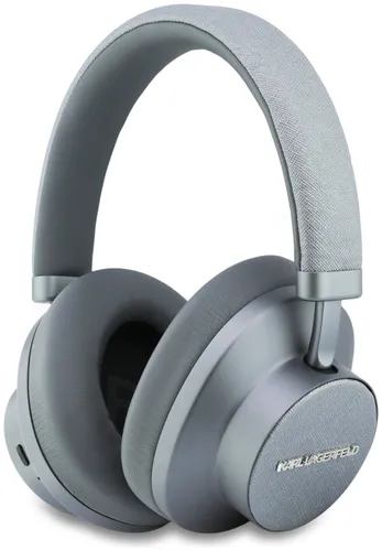 Słuchawki nauszne KARL LAGERFELD Saffiano Elongated Bluetooth ANC Szary
