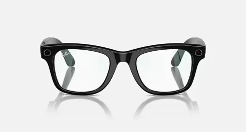 Okulary AR Ray-Ban Meta Wayfarer RW4006 Clear Shiny Black