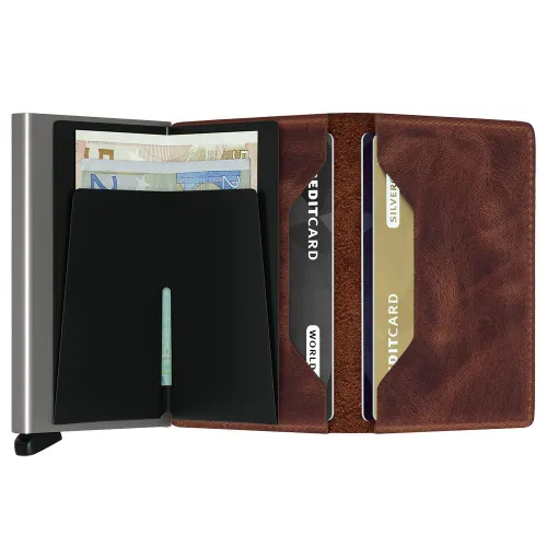 Slimwallet Secrid RFID Vintage-brown koruması