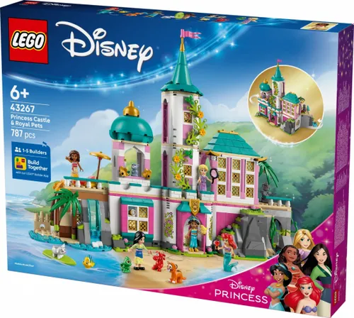 LEGO Klocki Disney 43267 Zamek księżniczek i królewskie zwierzaki