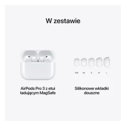 Apple AirPods Pro 3 generacji z etui MagSafe USB/C Dokanałowe Bluetooth Biały