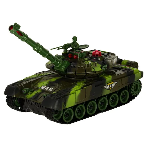 Czołg Zdalnie Sterowany na Pilota RC 2.4 Ghz Dźwięki LED Obrotowa Wieżyczka