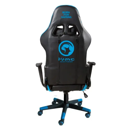 Fotel Marvo CH-106 Gamingowy do 150kg Skóra ECO Niebieski