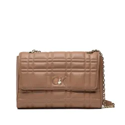 Calvin Klein Re-Lock Quilt Geantă de umăr LG K60K609884 Safari Canvas RBC