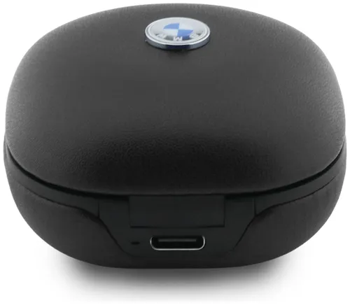 Słuchawki dokanałowe BMW Leather Metal Logo ANC Czarny