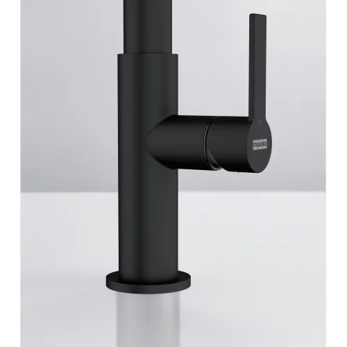 Bateria Franke Maris Slim Clear Water Pull-out J Czarny Mosiądz