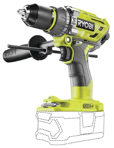 Wiertarko-wkrętarka RYOBI R18PD7-0 + Akumulator RYOBI RC18120-125 2.5Ah 18V + Ładowarka