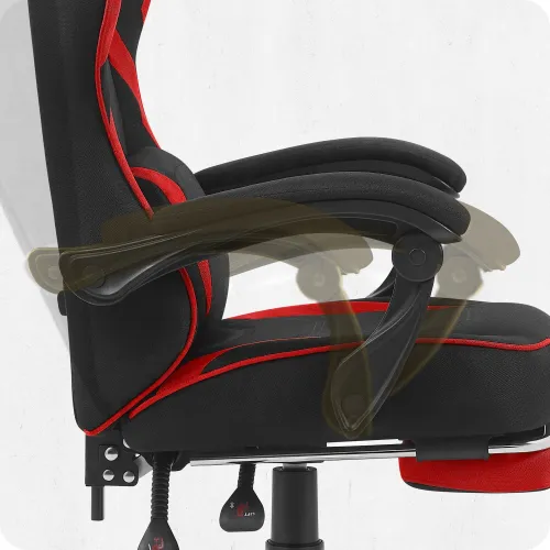 Fotel gamingowy CABRO C502 Czarno-Czerwony