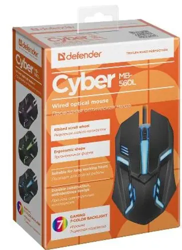 Myszka gamingowa Defender Cyber MB-560L Czarny