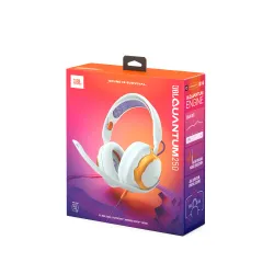 Słuchawki JBL Quantum 250, Nauszne, Dźwięk przestrzenny Biało-złoty