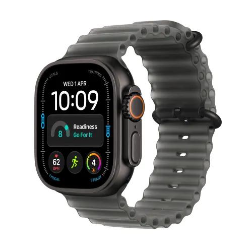 Apple Watch Ultra 4 GPS + Cellular koperta z tytanu czarny 49mm Pasek Ocean w kolorze półprzezroczystej czerni