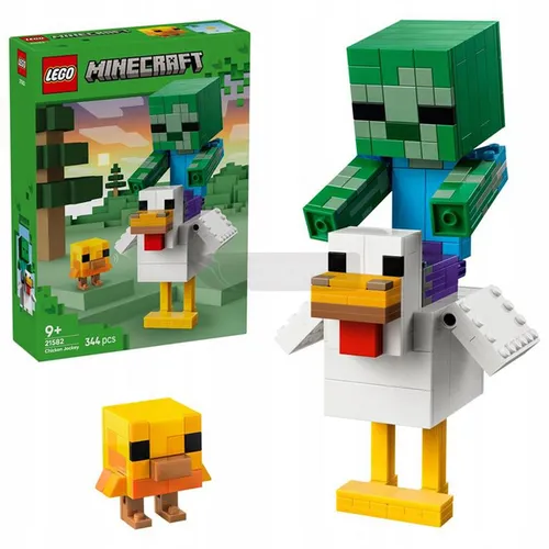 LEGO Minecraft 21582 Kurzy jeździec CHICKEN JOCKEY, zestaw klocków 9+