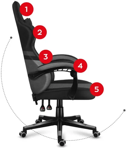 Fotel HUZARO Force 4.4 Czarno-szary