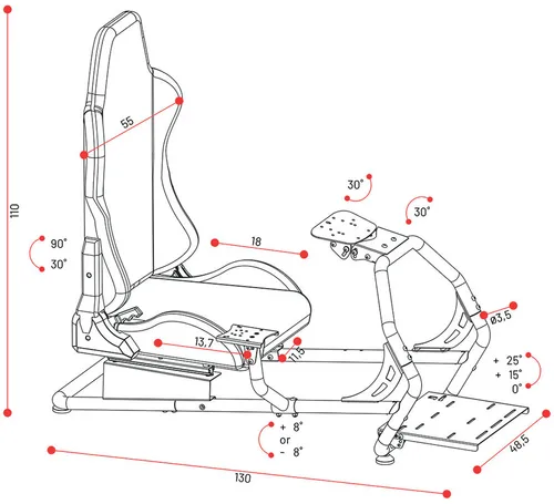 Kokpit DIABLO X-Drive Czarno-Biały