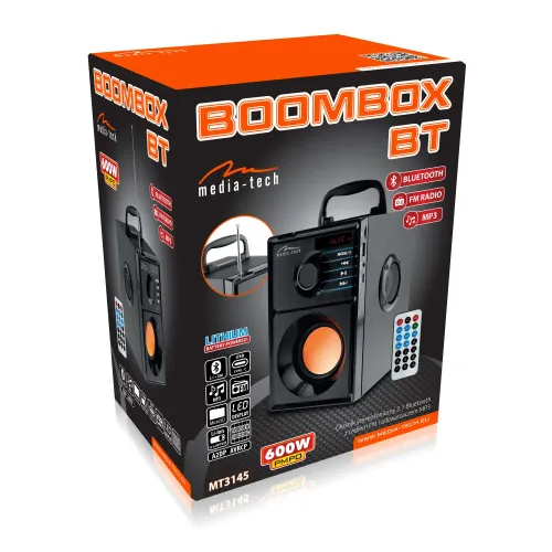 Głośnik Bluetooth Media-Tech BOOMBOX BT MT3145 15W Radio FM Czarny