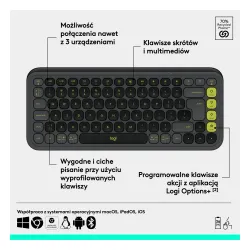 Klawiatura membranowa Logitech POP Icon Keys Grafitowy