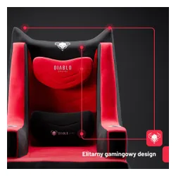 Fotel DIABLO CHAIRS X-Bager Czarno-Czerwony