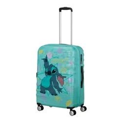 Walizka średnia American Tourister Wavebreaker Disney - Stitch flower