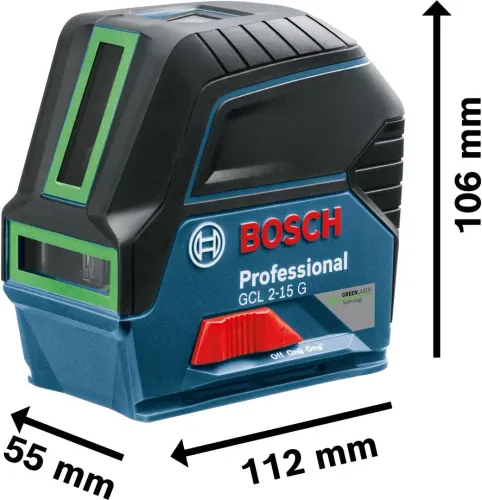 Laser krzyżowy Bosch GCL 2-15 G Professional (+ uchwyt RM 1)