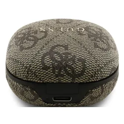 Słuchawki dokanałowe GUESS 4G Classic Metal Logo Brązowy