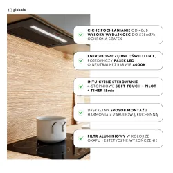 Okap Globalo Agendero 60.2 Czarny