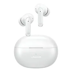 Słuchawki bezprzewodowe USAMS X-DON Dual TWS Dokanałowe Bluetooth 5.3 ENC Biały