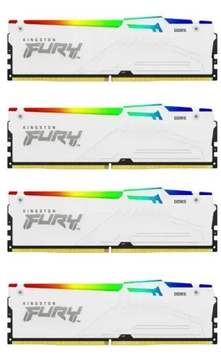 Pamięć RAM Kingston FURY Beast RGB DDR5 128GB (4 x 32GB) 5600 CL40 Biały