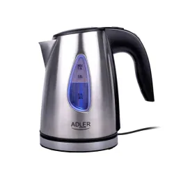 ADLER Electric Kettle 1 l srebrny - czajnik elektryczny bezprzewodowy stalowy