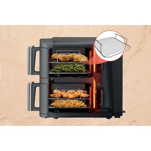 Frytkownica beztłuszczowa Ninja Double Stack XL 9,5l SL400EU, 2470W, 9,5l